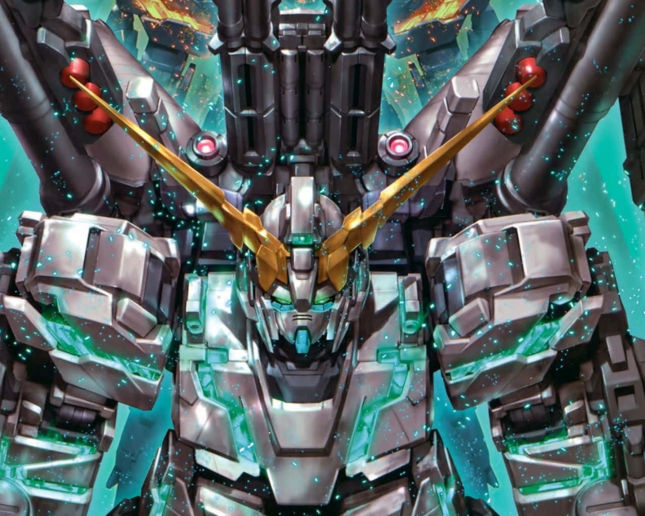 Gundam Unicorn, silver, gold, HD Desktop Wallpaper