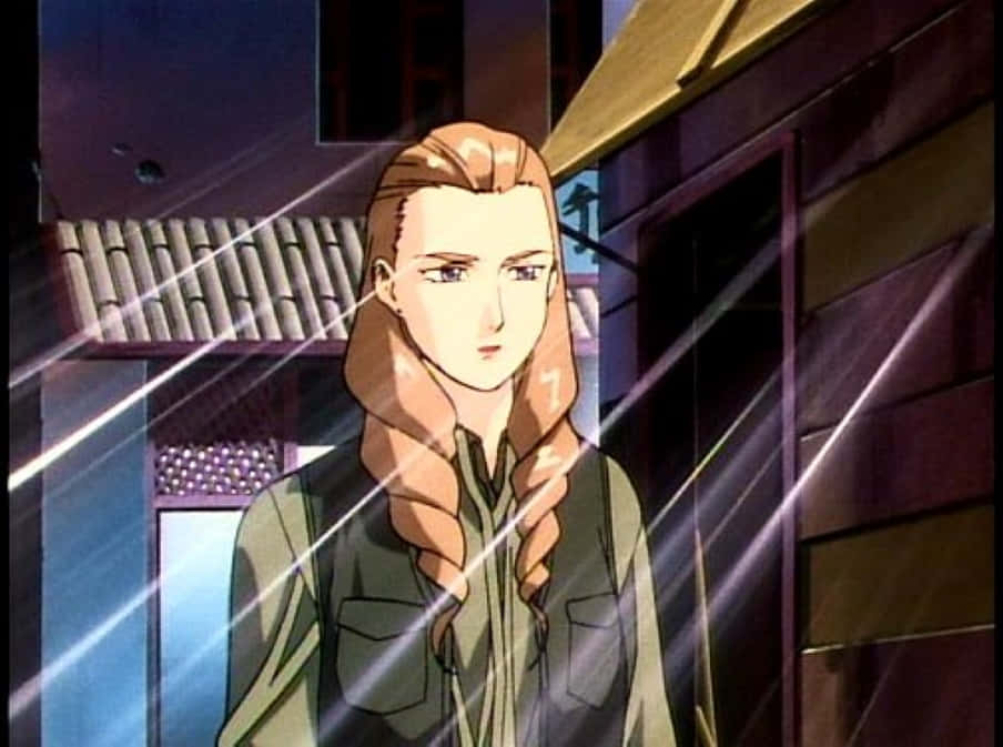 Gundam Wing, Sally Po, rainy alleyway, SD Desktop Wallpaper