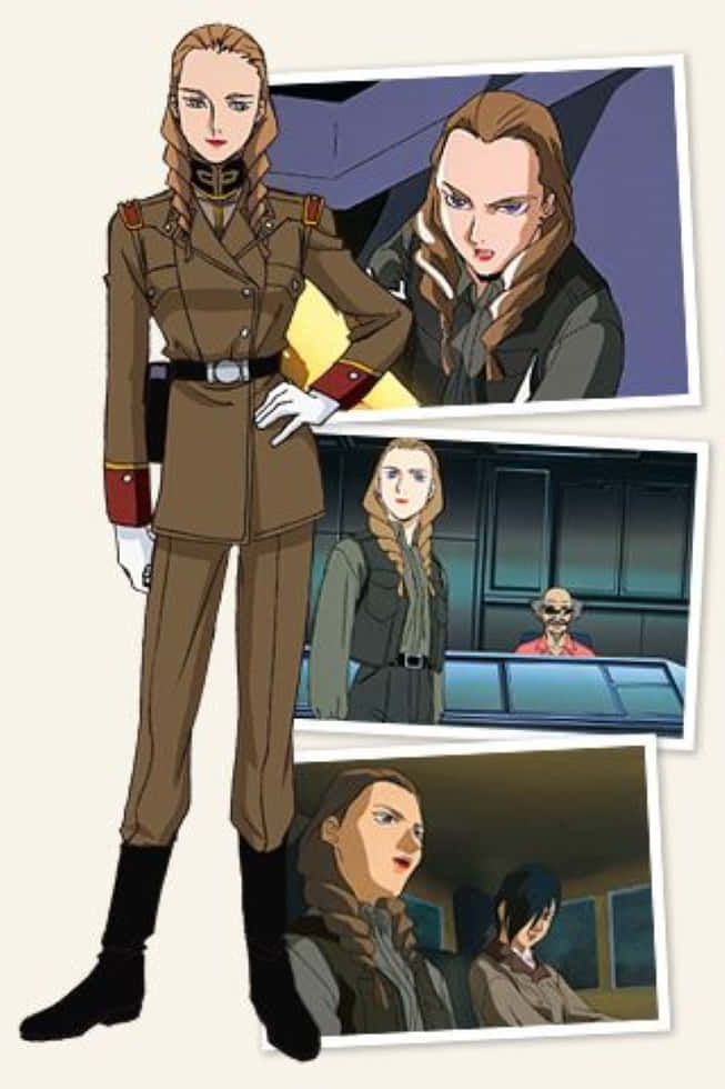 Gundam Wing, Sally Po, brown uniform, SD Phone Wallpaper