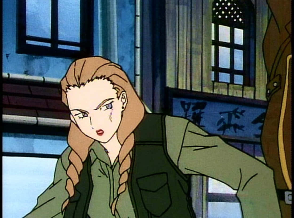 Gundam Wing, Sally Po, green vest, SD Desktop Wallpaper