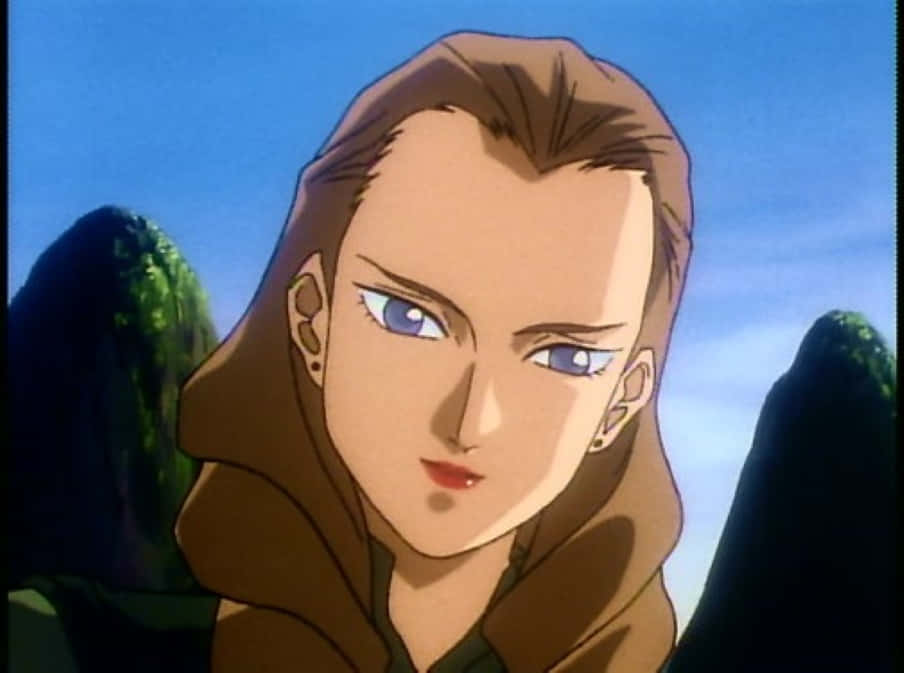 Gundam Wing, Sally Po, blue eyes, SD Desktop Wallpaper