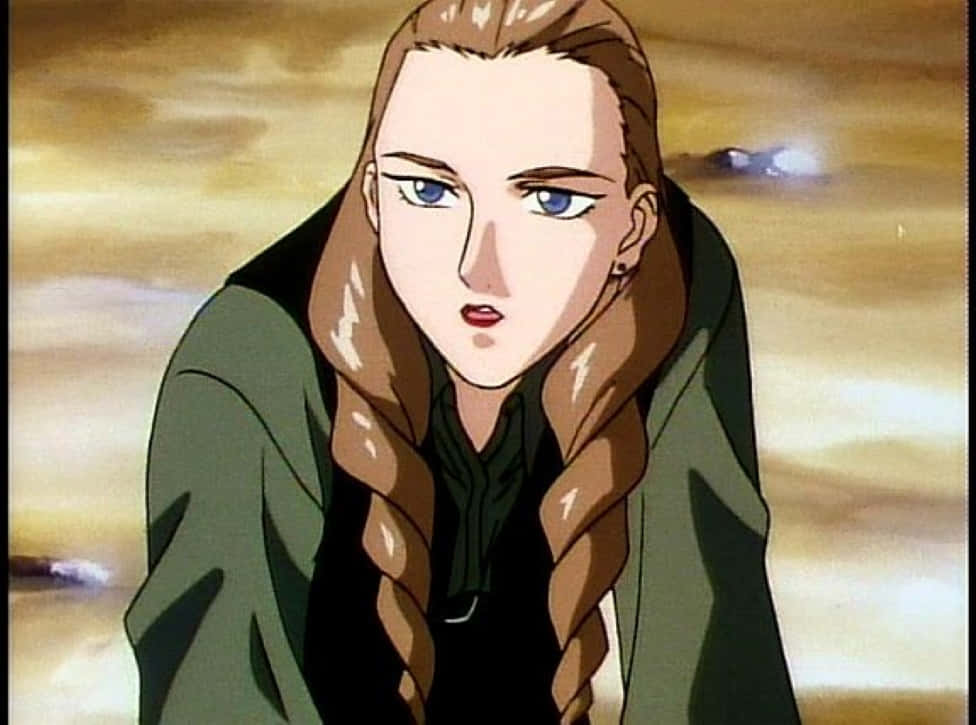 Gundam Wing, Sally Po, golden sky, SD Desktop Wallpaper