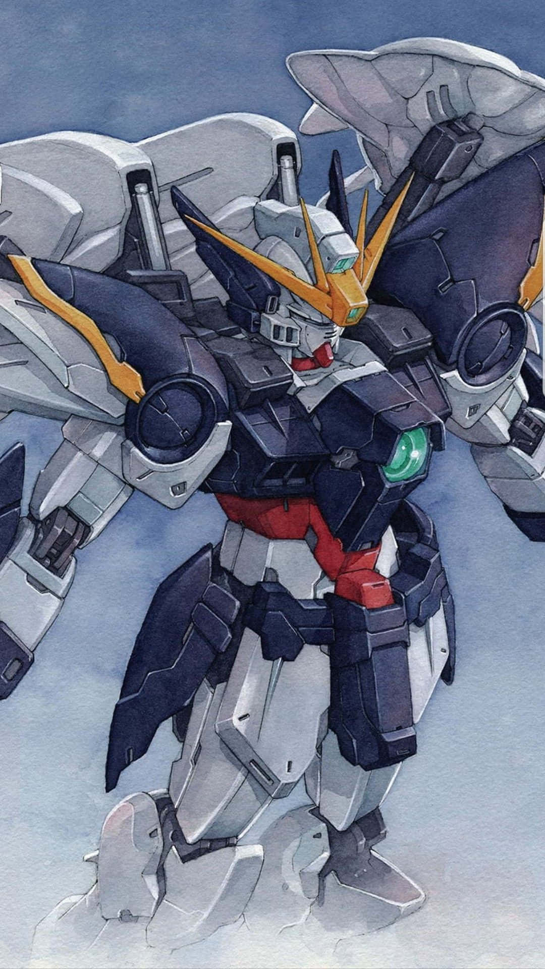 Gundam Wing, white, blue, Full HD Phone Wallpaper