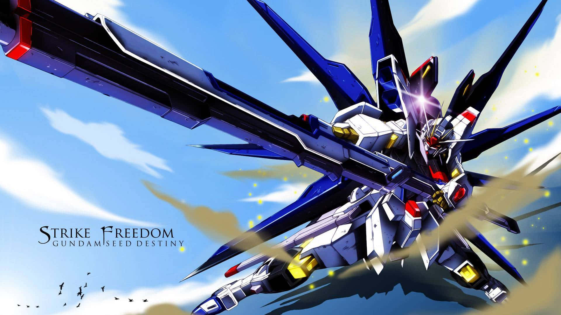 Gundam, blue and white, mobile suit, Full HD Desktop Wallpaper