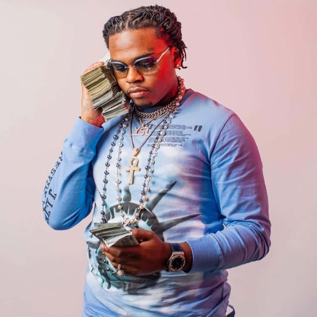 Gunna, blue shirt, sunglasses, SD Desktop Wallpaper