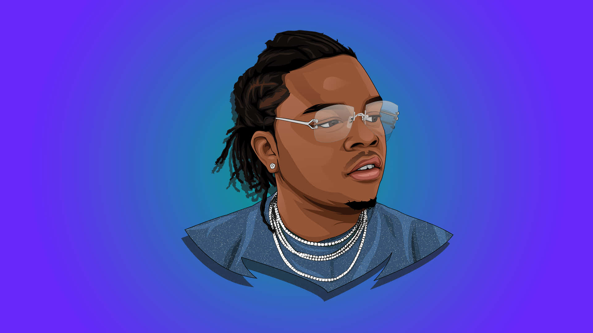 Gunna, dreadlocks, glasses, Full HD Desktop Wallpaper