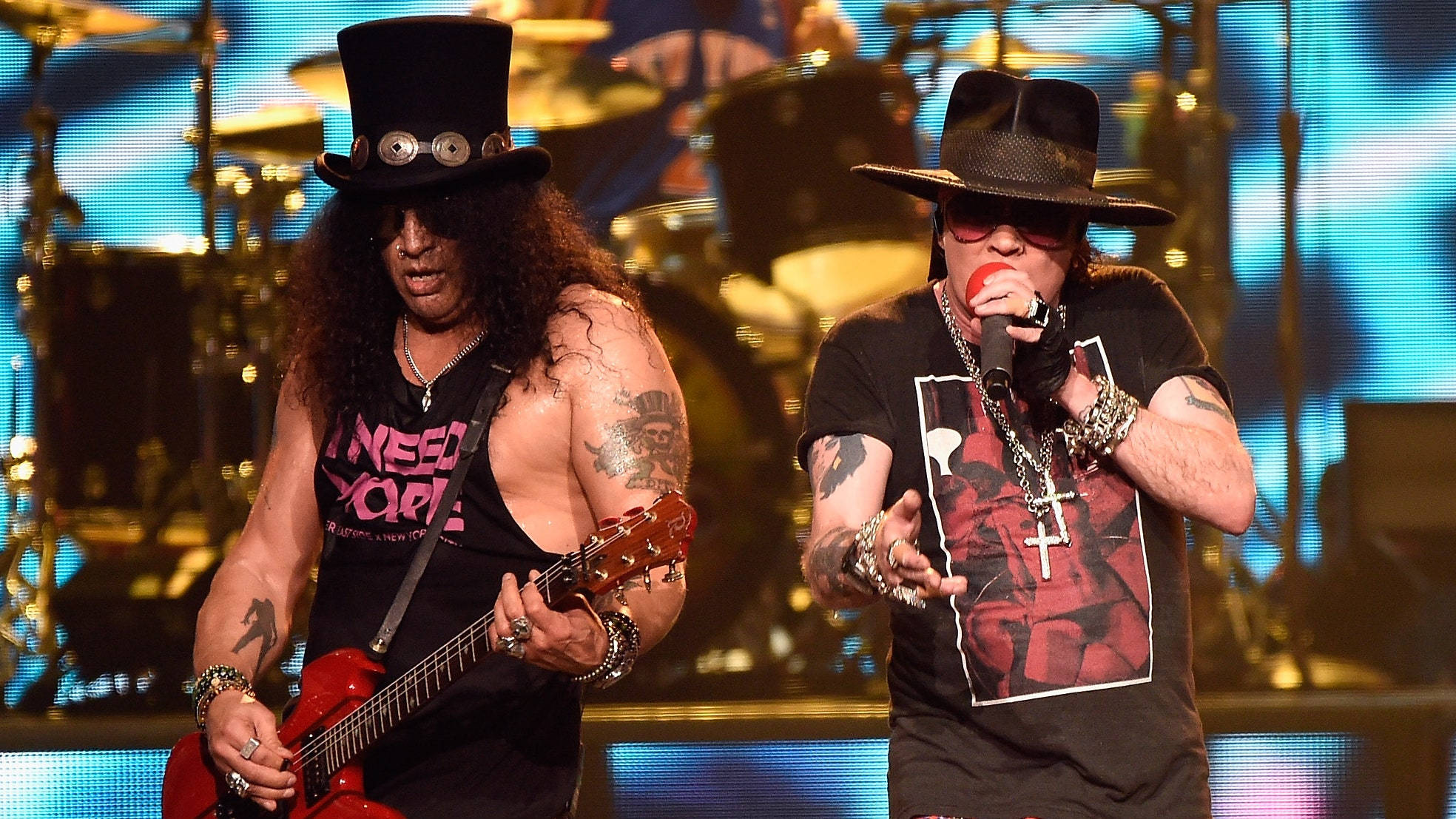Guns N Roses, top hat, black outfits, Full HD Desktop Wallpaper