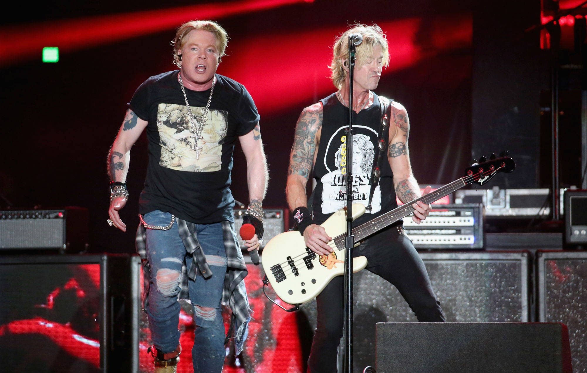 Guns N Roses, red lights, amps, Full HD Desktop Wallpaper