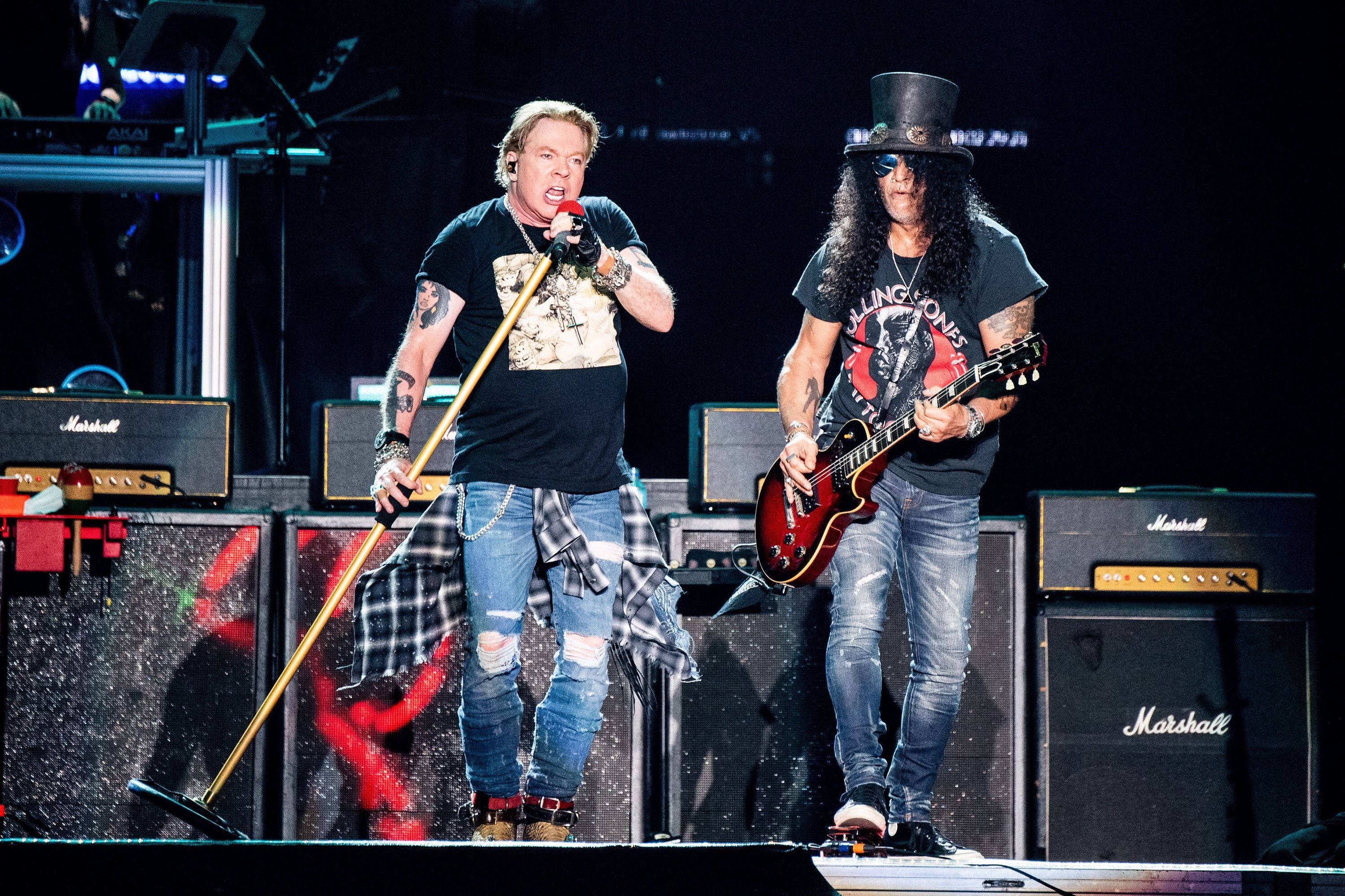 Guns N Roses, first album, rock musicians, 2K Desktop Wallpaper