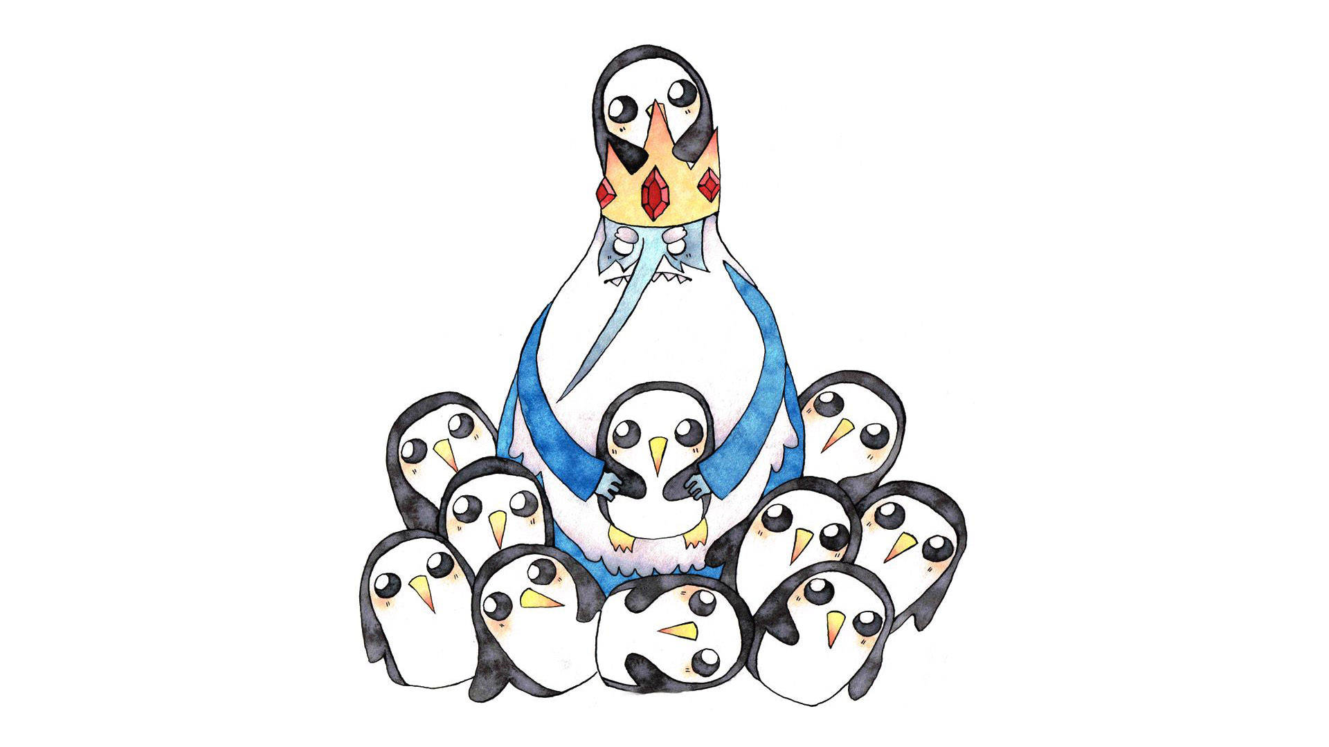 Gunter, Adventure Time, pyramid, Full HD Desktop Wallpaper
