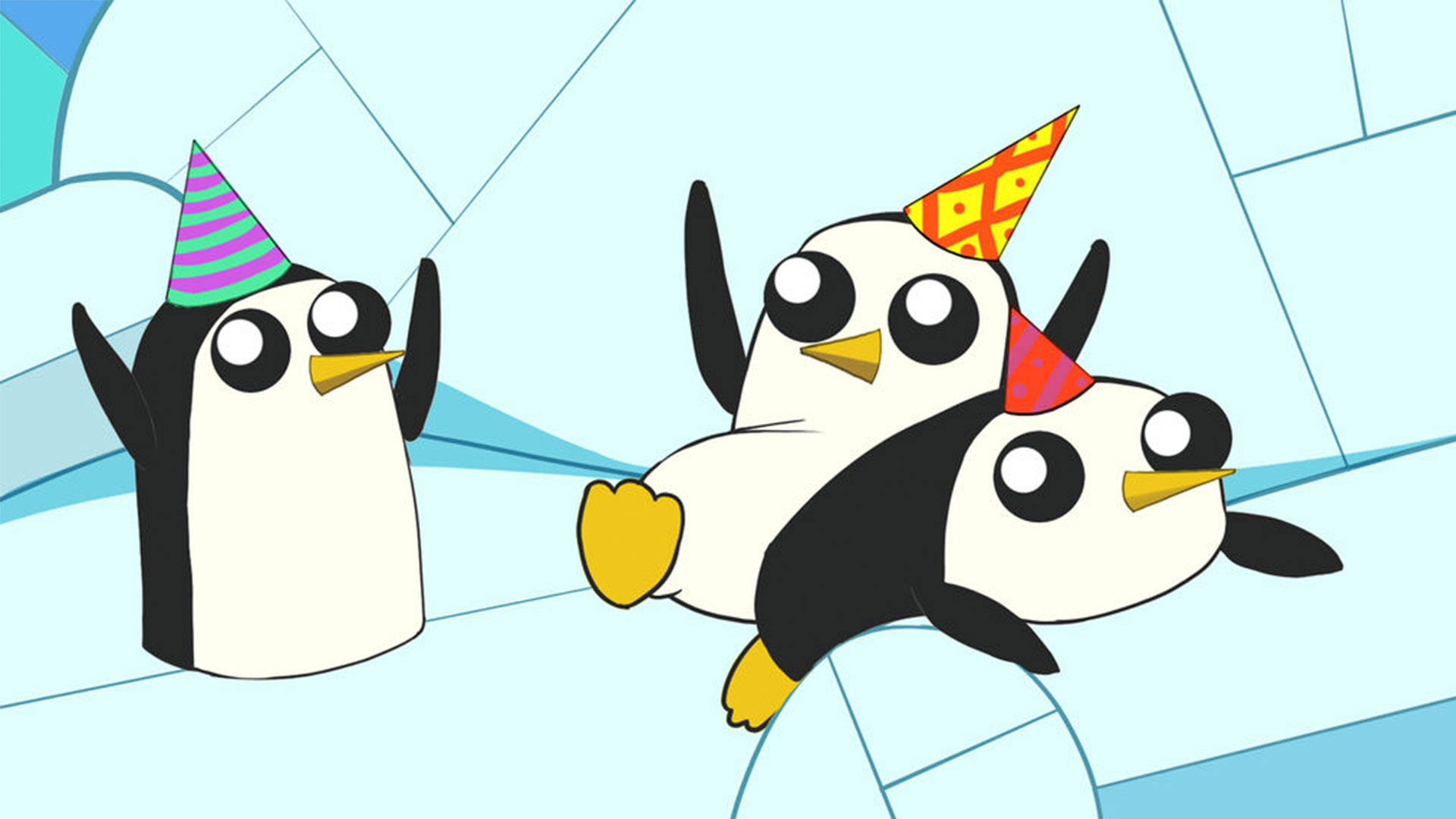 Gunter, Adventure Time, party hat, Full HD Desktop Wallpaper