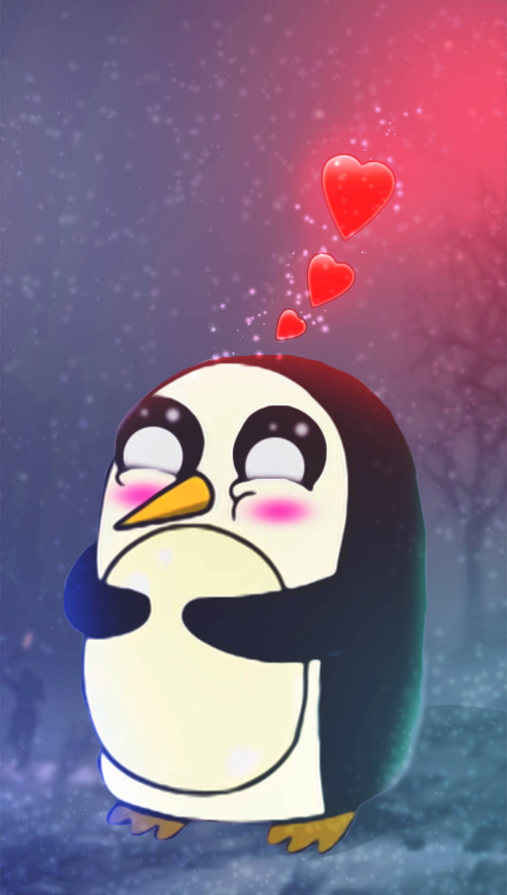 Gunter, Adventure Time, blush, HD Phone Wallpaper