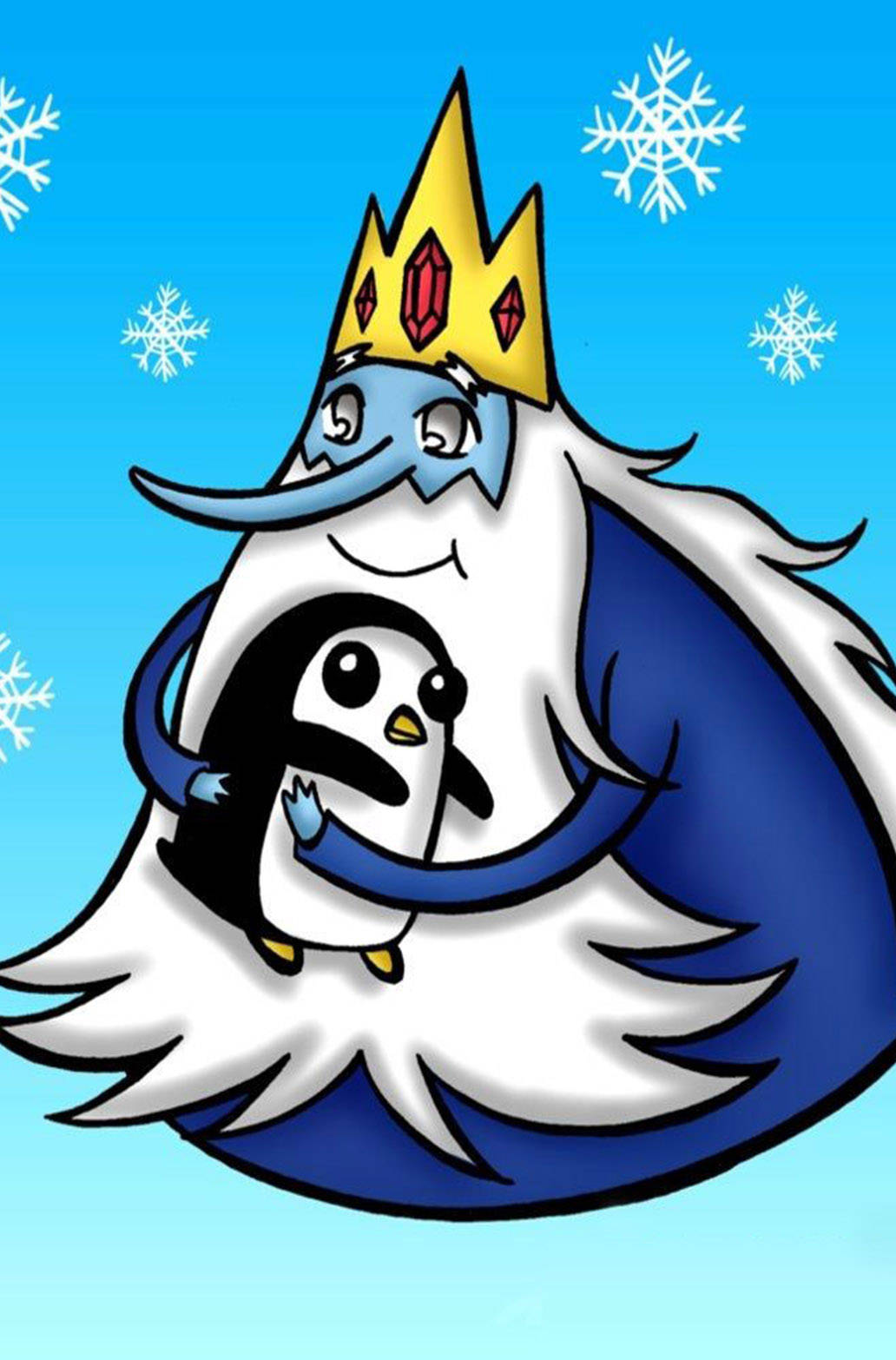 Gunter, Adventure Time, gold crown, HD Phone Wallpaper