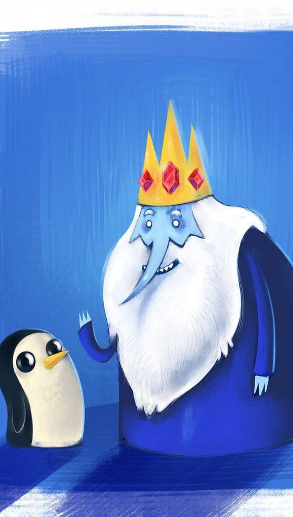 Gunter, Adventure Time, yellow crown, HD Phone Wallpaper
