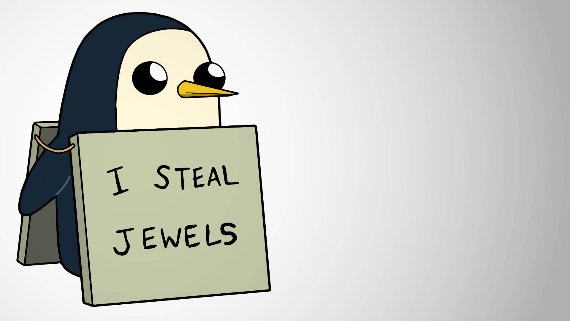 Gunter, Adventure Time, placard, Full HD Desktop Wallpaper