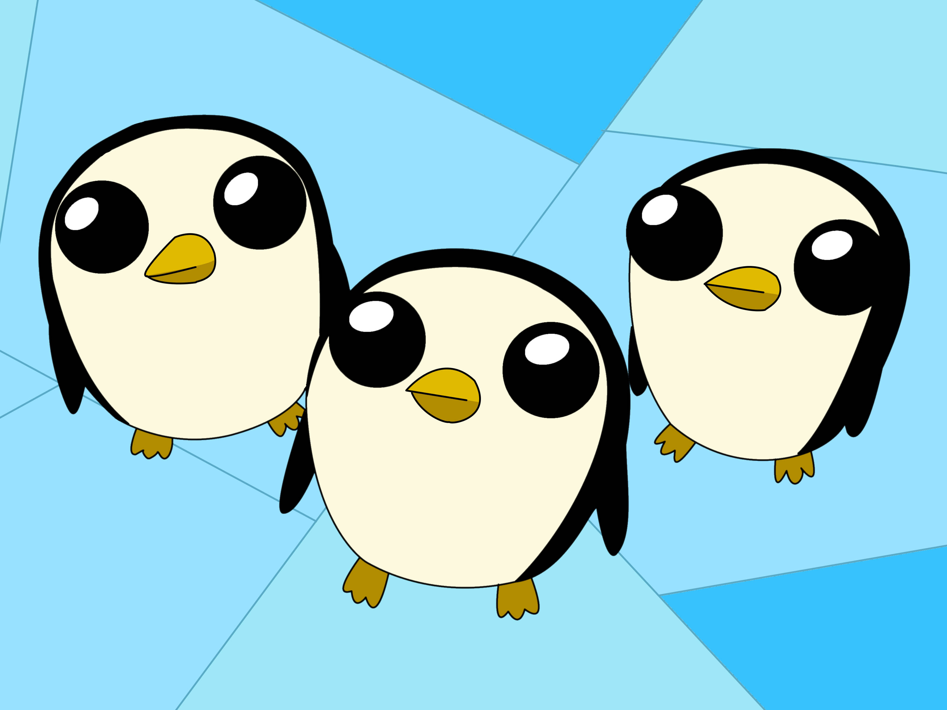 Gunter, Adventure Time, penguin, 2K Desktop Wallpaper