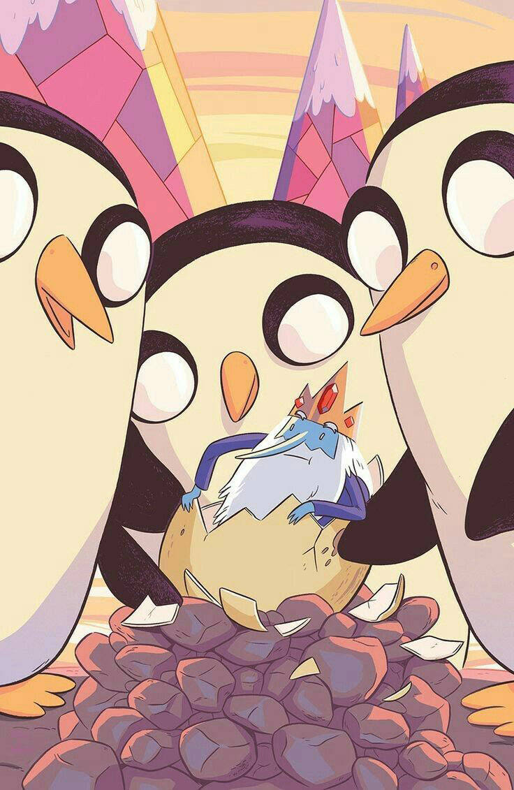 Gunter, Adventure Time, cracked egg, SD Phone Wallpaper