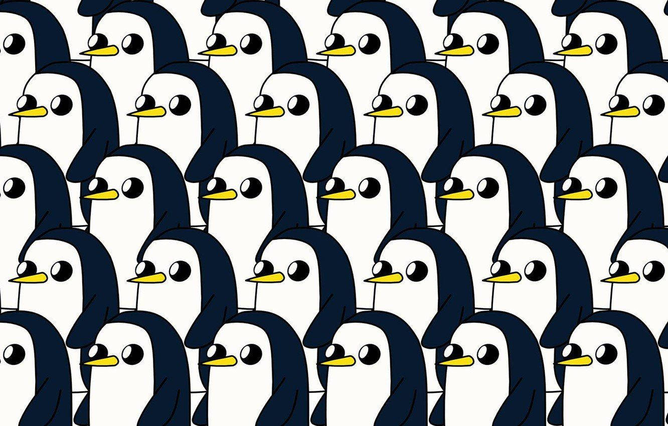 Gunter, Adventure Time, stylized cartoon penguins, HD Desktop Wallpaper