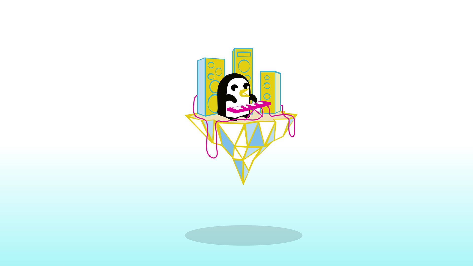 Gunter, Adventure Time, pink keyboard, Full HD Desktop Wallpaper