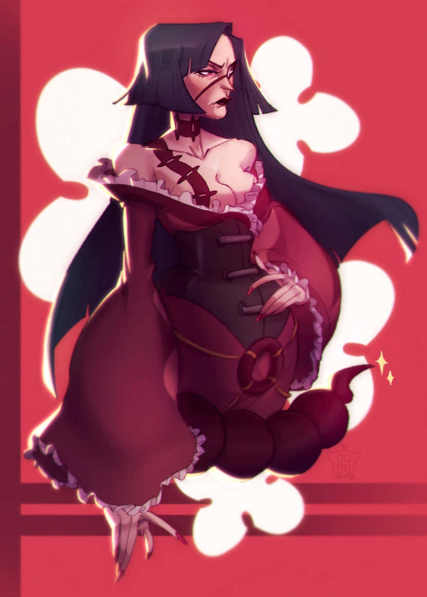 Adiane, Gurren Lagann, red corseted dress, SD Phone Wallpaper