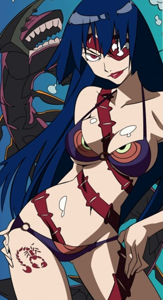 Adiane, Gurren Lagann, blue-haired anime woman, SD Phone Wallpaper