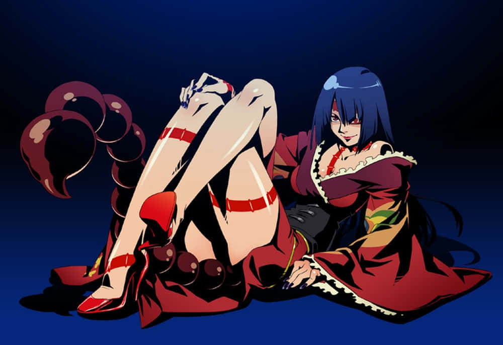 Adiane, Gurren Lagann, blue-haired, SD Desktop Wallpaper