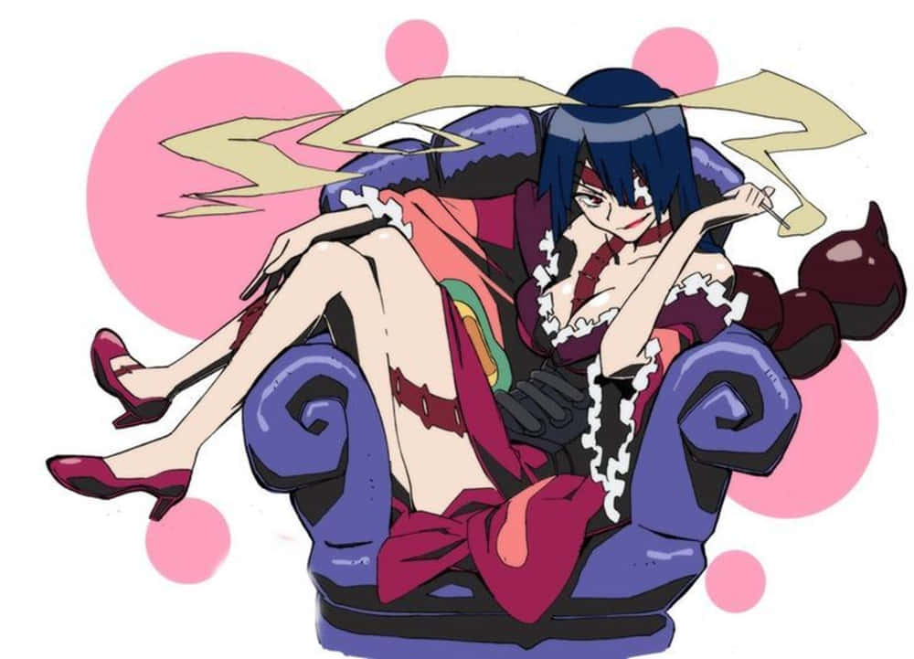 Gurren Lagann, Adiane, blue hair, SD Desktop Wallpaper