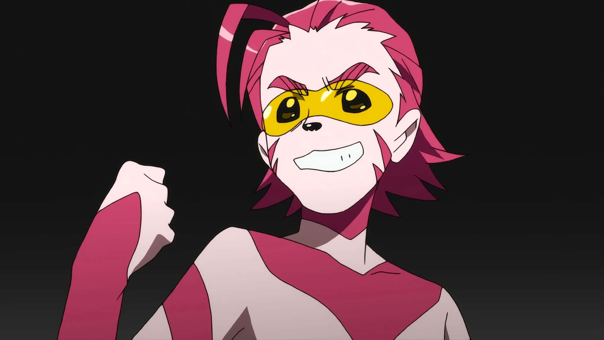 Gurren Lagann Boota, pink hair, yellow goggles, Full HD Desktop Wallpaper