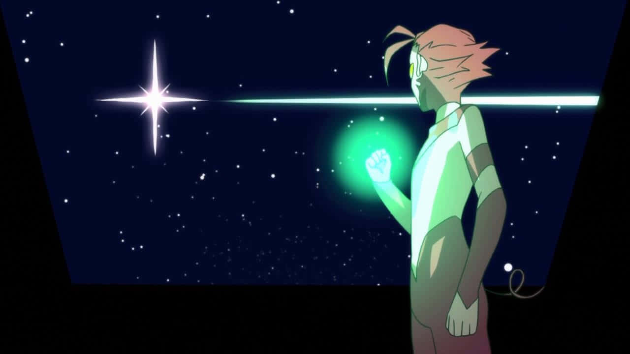 Gurren Lagann, green-skinned anime character, pink hair, HD Desktop Wallpaper