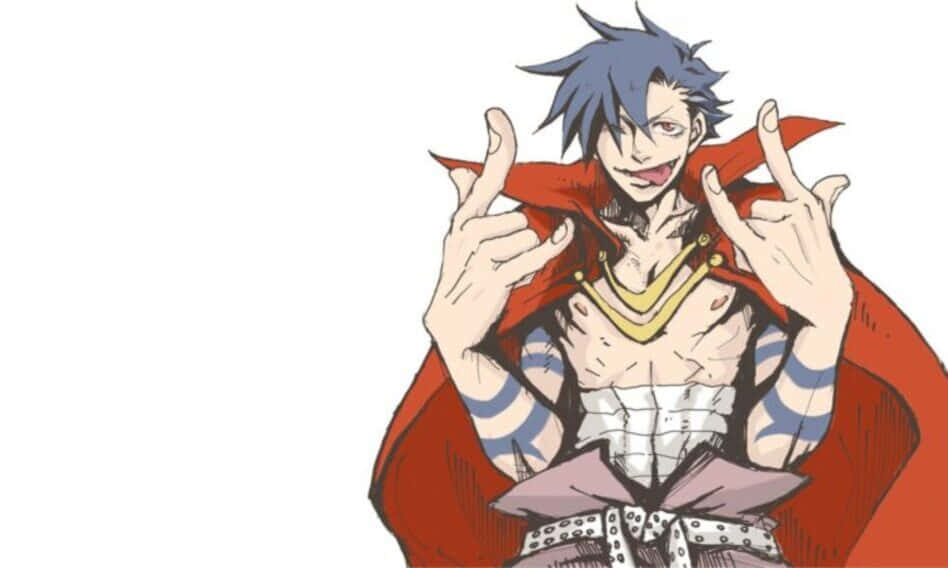 Gurren Lagann, Kamina, blue-haired, SD Desktop Wallpaper