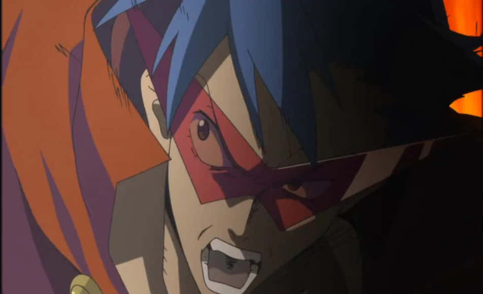 Gurren Lagann, Kamina, blue hair, SD Desktop Wallpaper