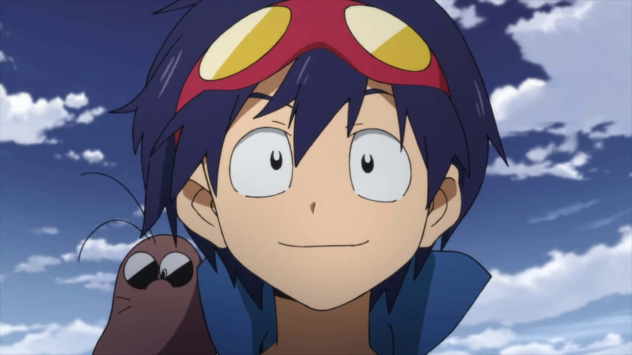 Gurren Lagann, Simon, red goggles, HD Desktop Wallpaper