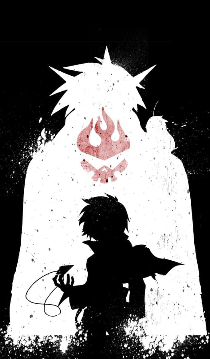 Gurren Lagann, Simon, black and white illustration, SD Phone Wallpaper