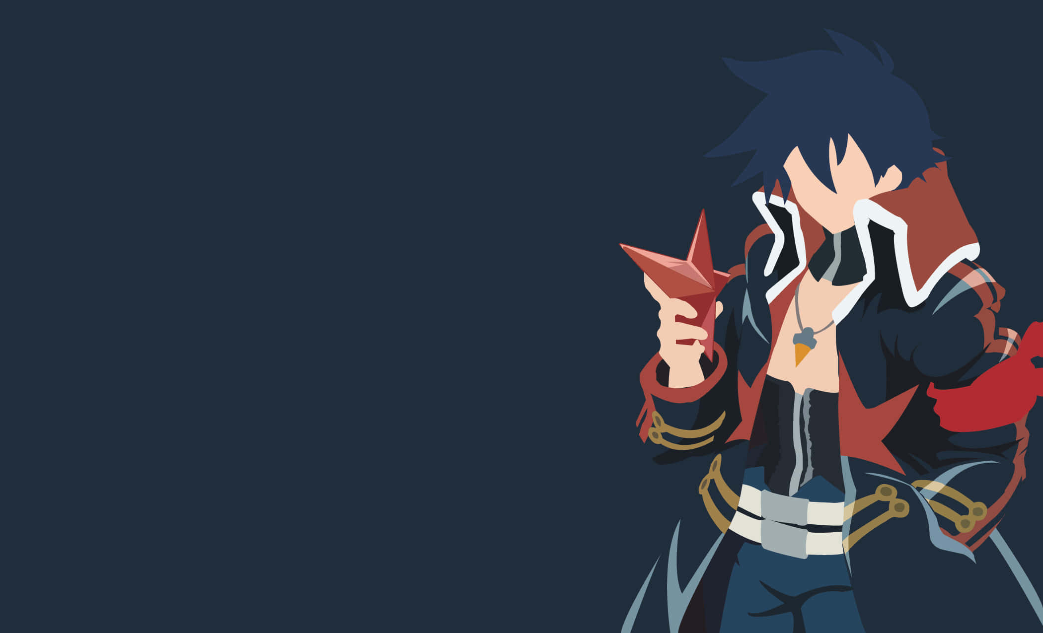 Gurren Lagann, Simon, spiky blue hair, Full HD Desktop Wallpaper