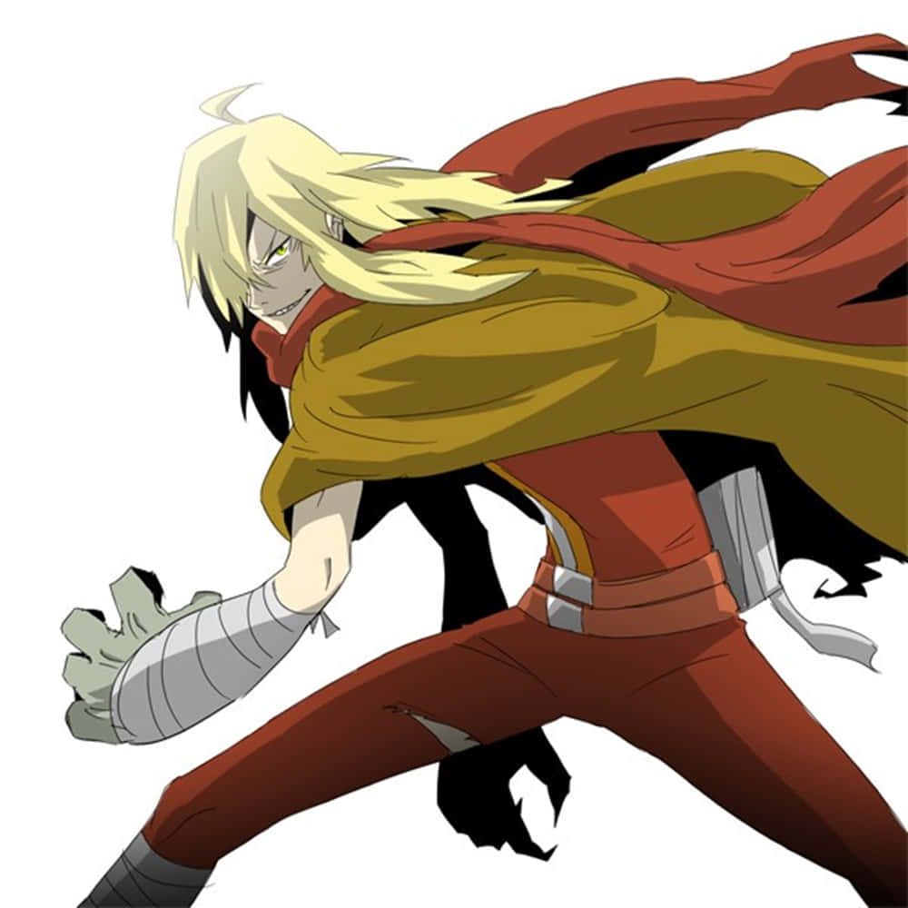 Gurren Lagann, blonde hair, red cape, SD Desktop Wallpaper