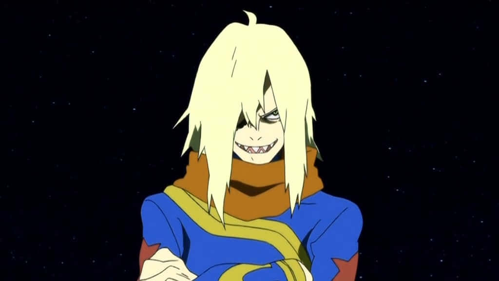 Gurren Lagann, blonde anime character, sinister grin, SD Desktop Wallpaper