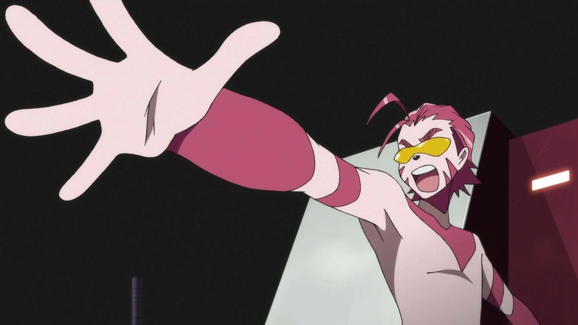 Gurren Lagann, pink-haired anime character, yellow goggles, Full HD Desktop Wallpaper