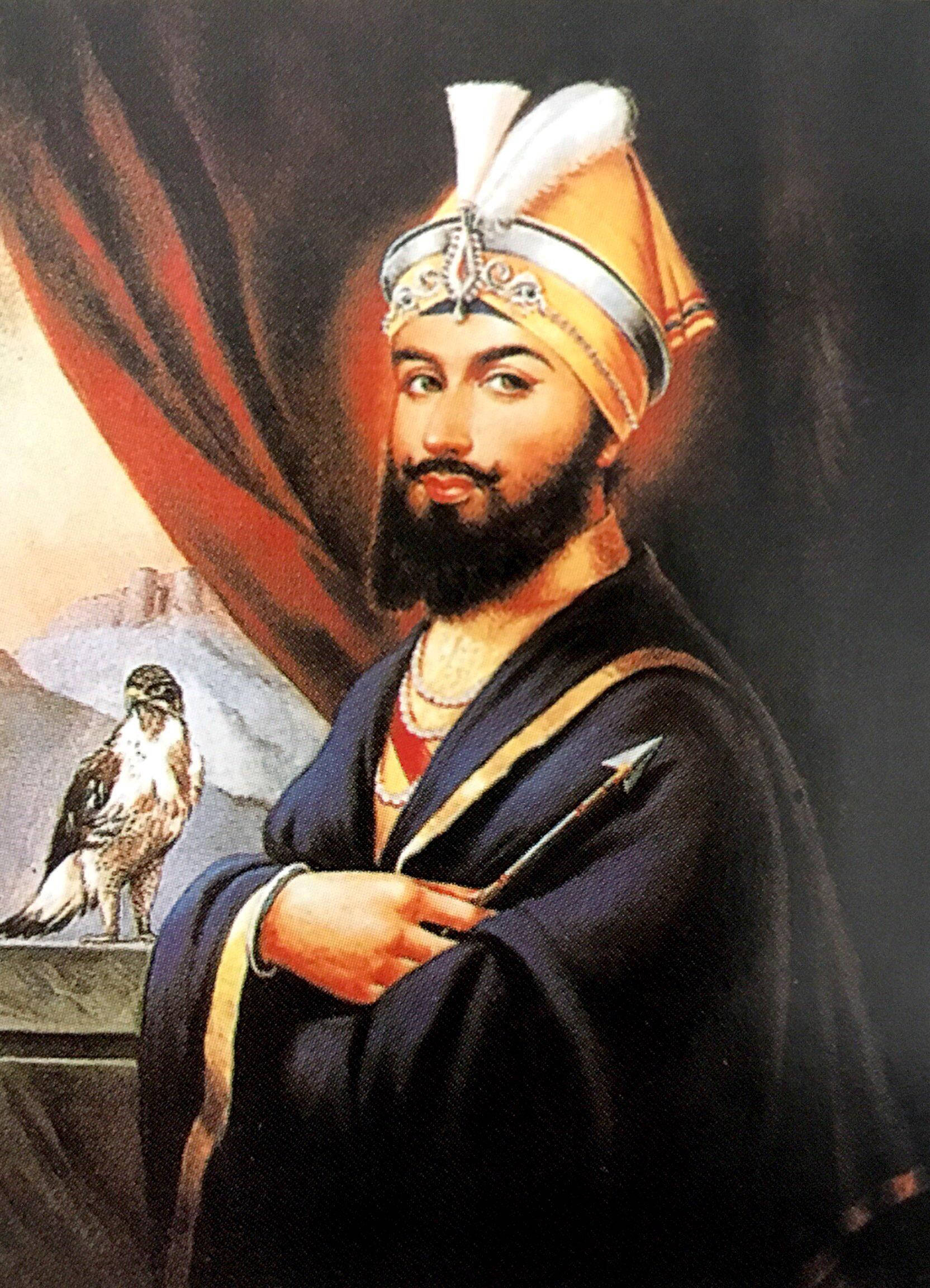 Guru Gobind Singh Ji, beard, ornate turban, Full HD Phone Wallpaper