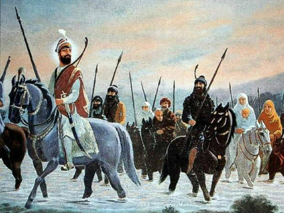 Guru Gobind Singh Ji, army, mounted warriors, SD Desktop Wallpaper