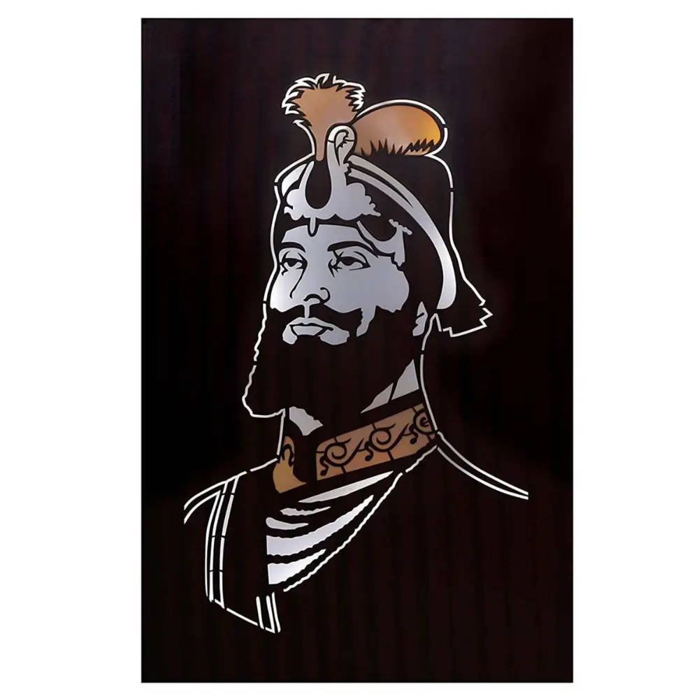 Guru Gobind Singh Ji, metallic silhouette, bearded man, SD Desktop Wallpaper