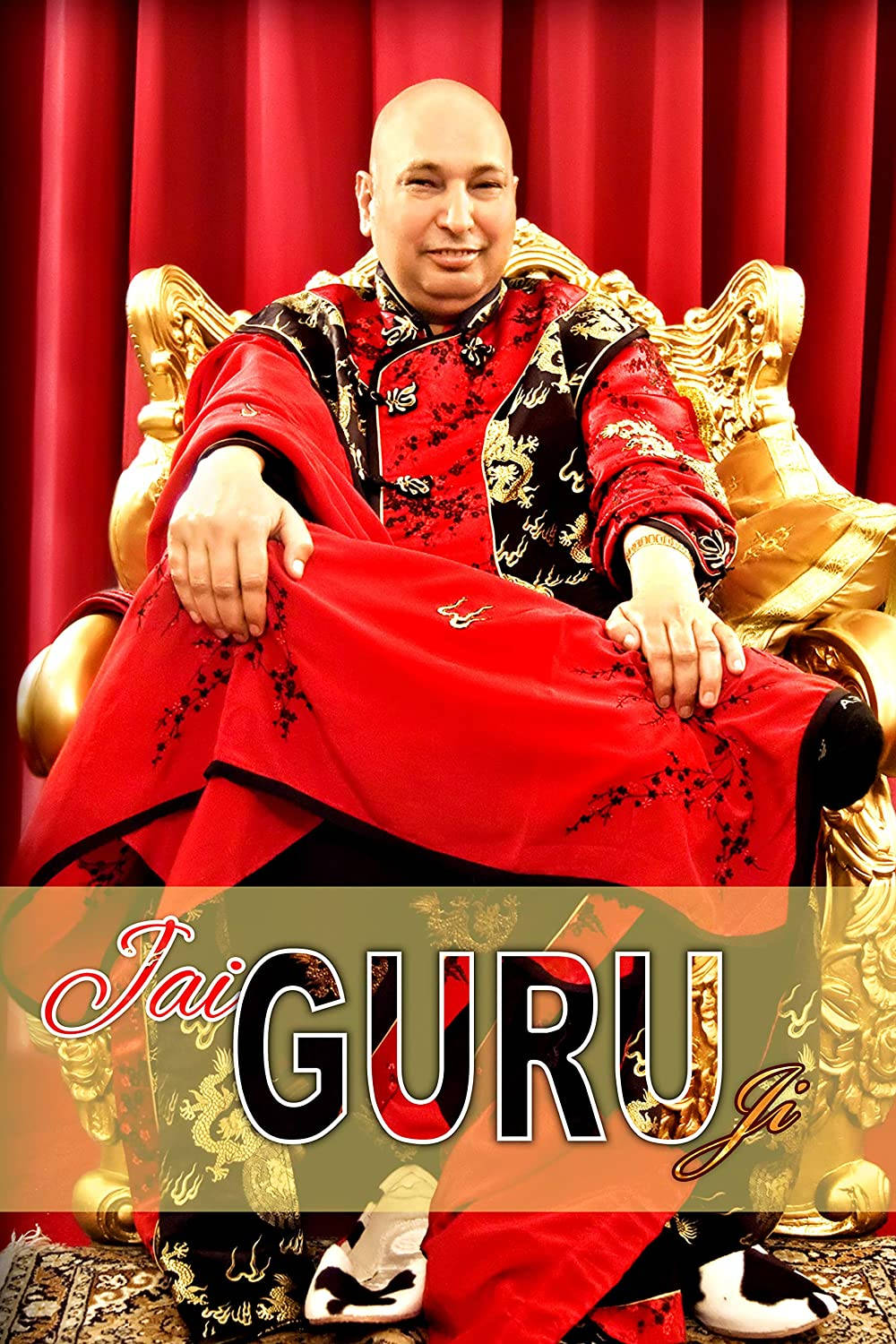 Guru Ji, red and gold robes, gilded throne, HD Phone Wallpaper