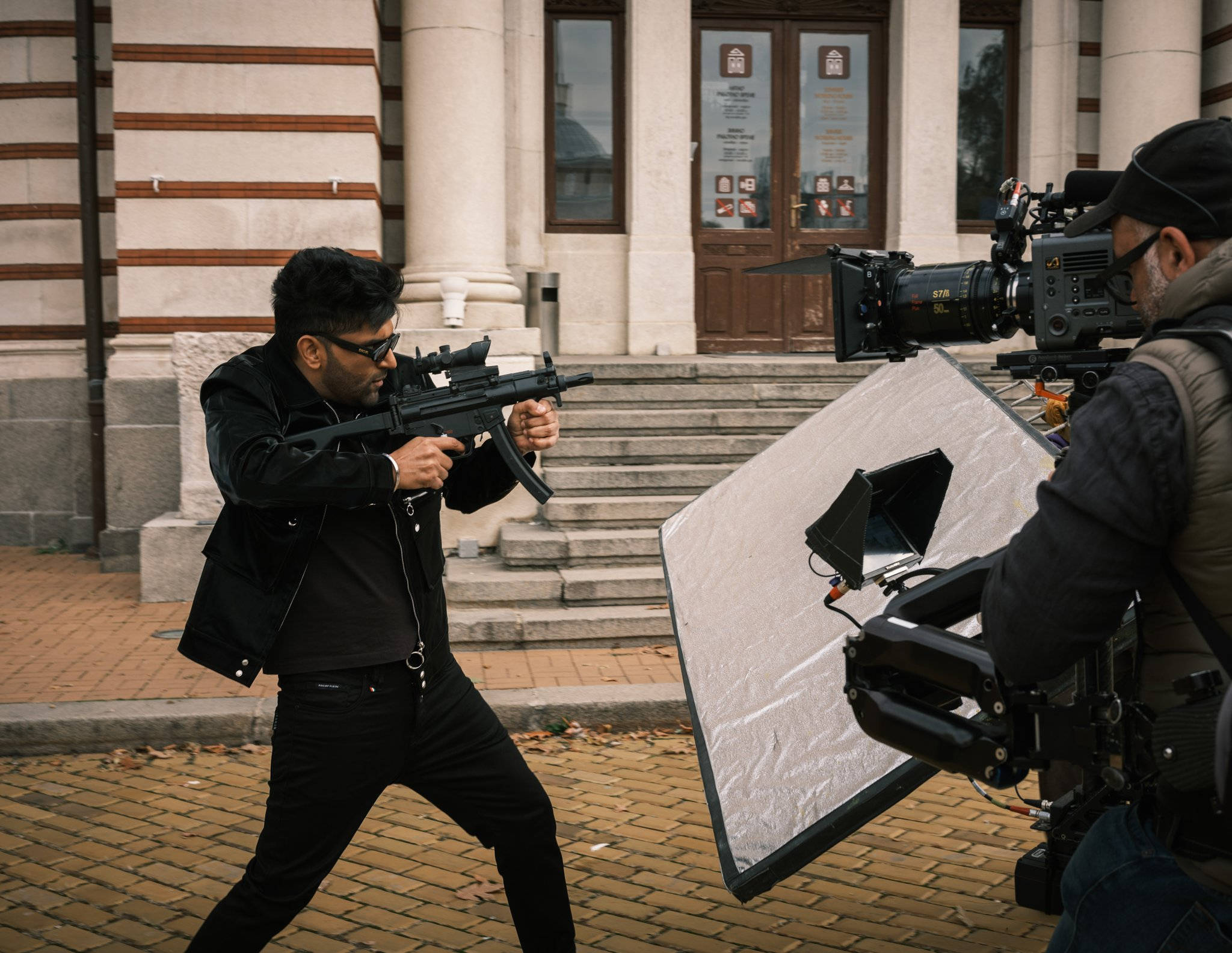 Guru Randhawa, brick street, rifle, Full HD Desktop Wallpaper