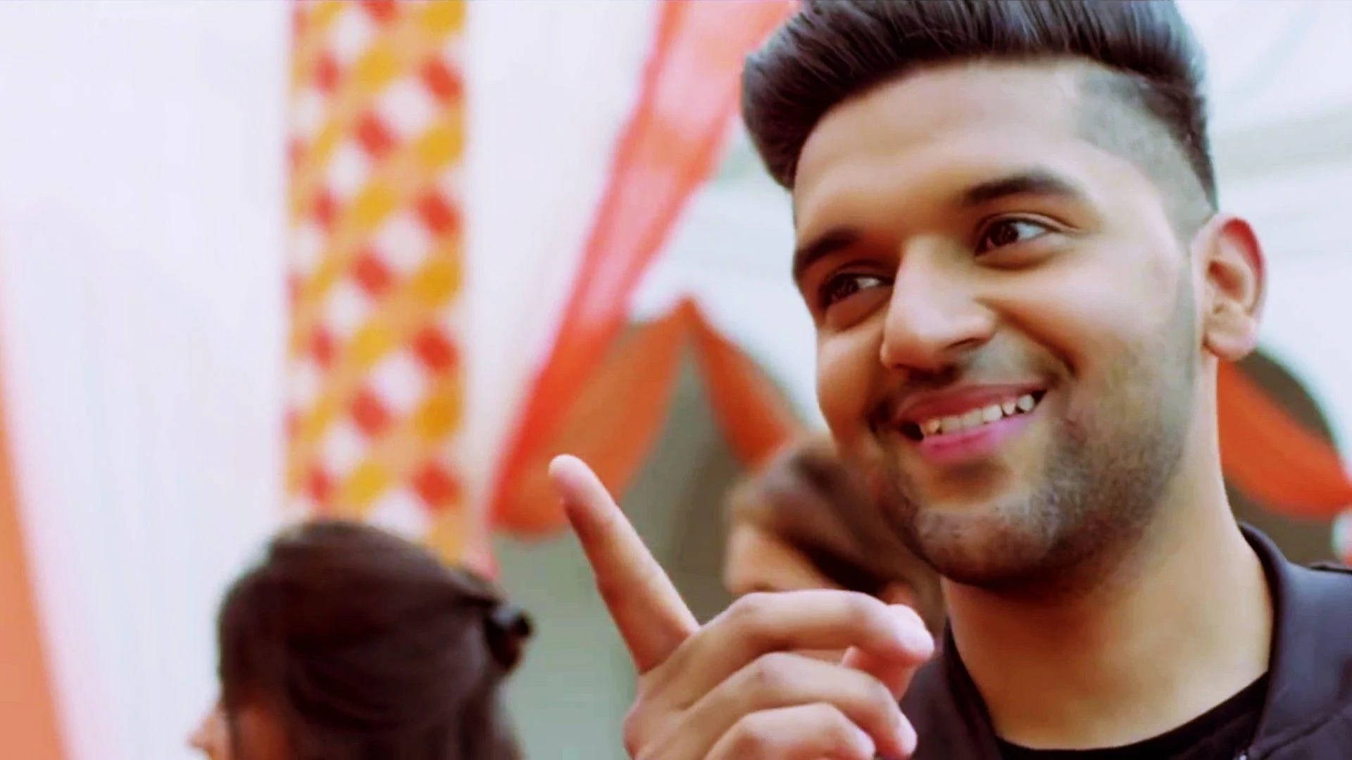 Guru Randhawa, pointing, cheerful young man, Full HD Desktop Wallpaper