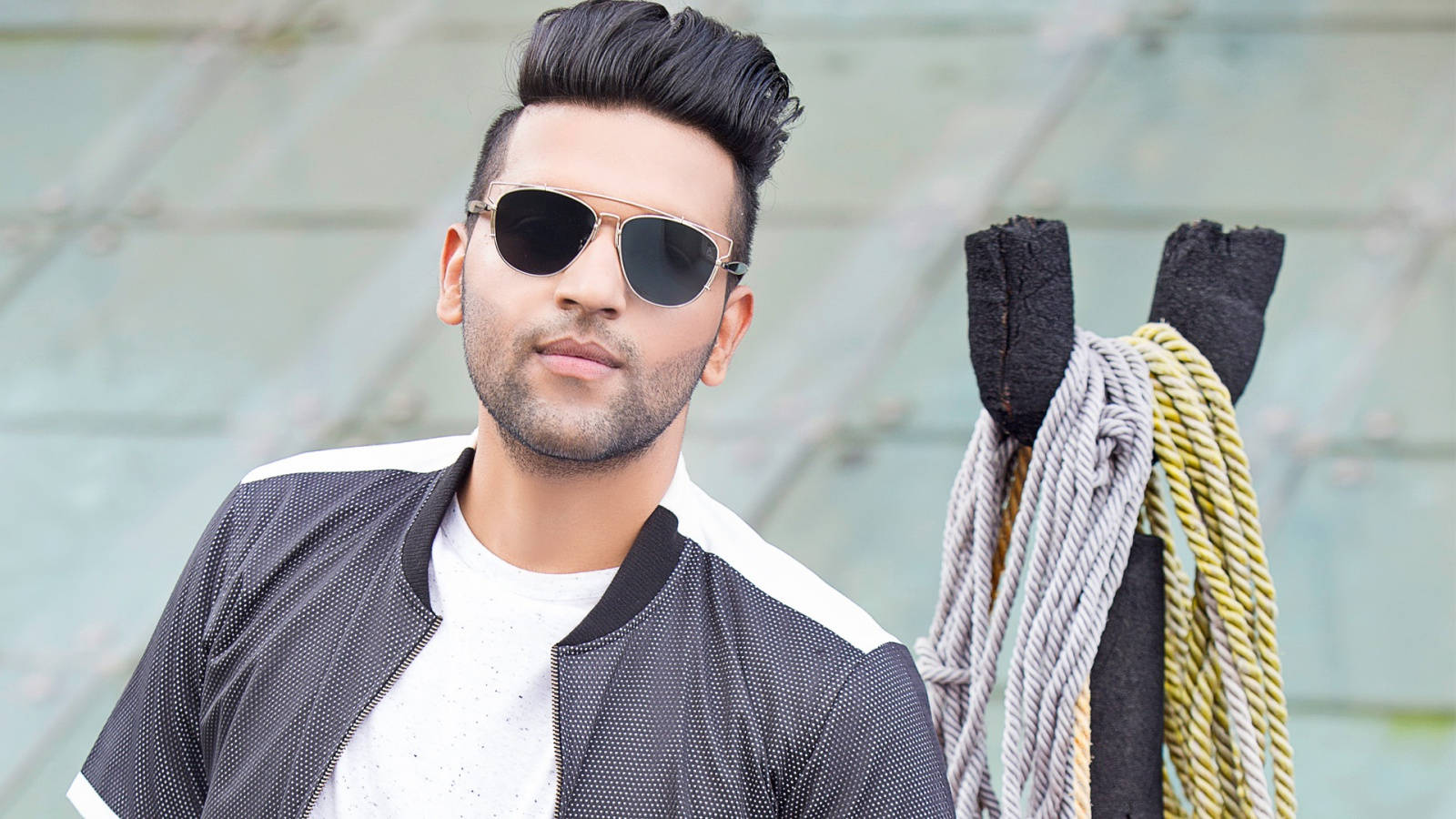 Guru Randhawa, aviator sunglasses, pompadour hairstyle, HD Desktop Wallpaper