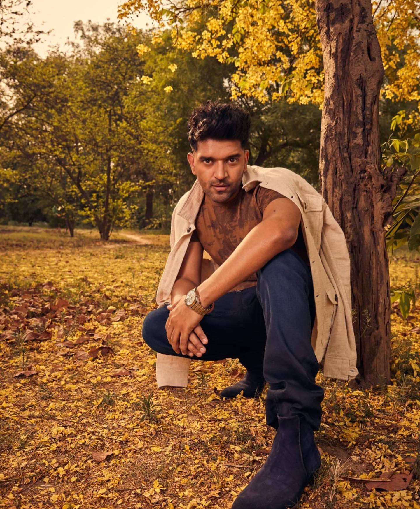 Guru Randhawa, autumn forest, golden autumn, HD Phone Wallpaper