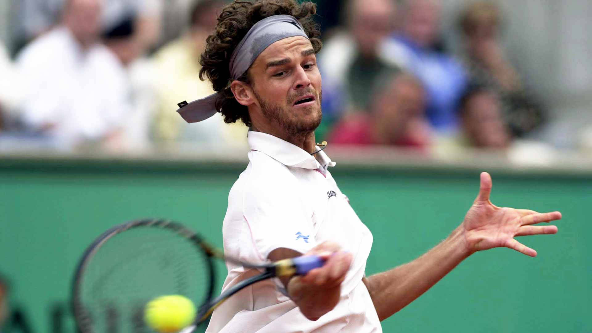 Gustavo Kuerten, curly hair, headband, Full HD Desktop Wallpaper