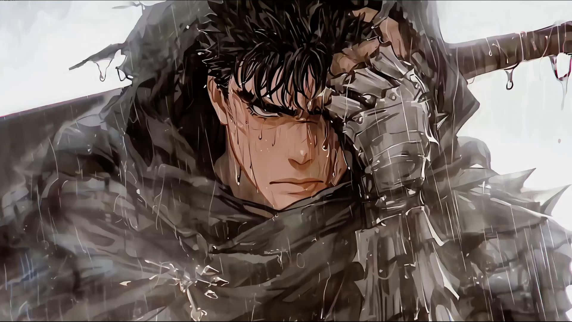 Guts, dark fantasy warrior, spiky black hair, Full HD Desktop Wallpaper