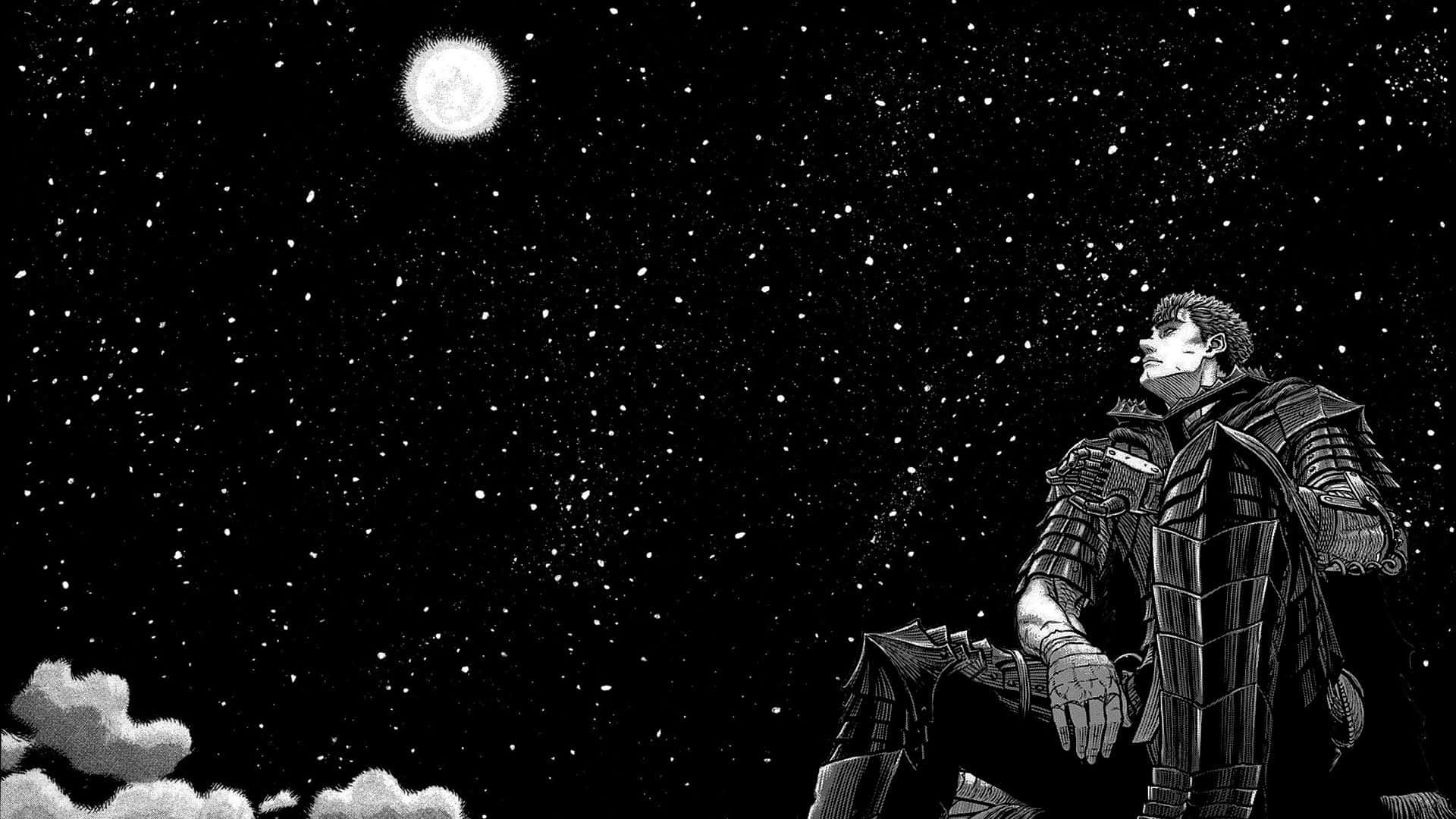 Guts, moon, starry sky, Full HD Desktop Wallpaper
