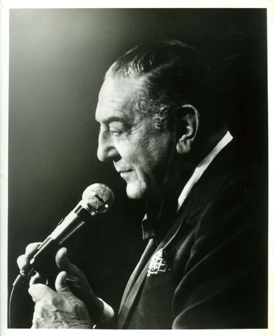 Guy Lombardo, black and white portrait, suit, SD Phone Wallpaper