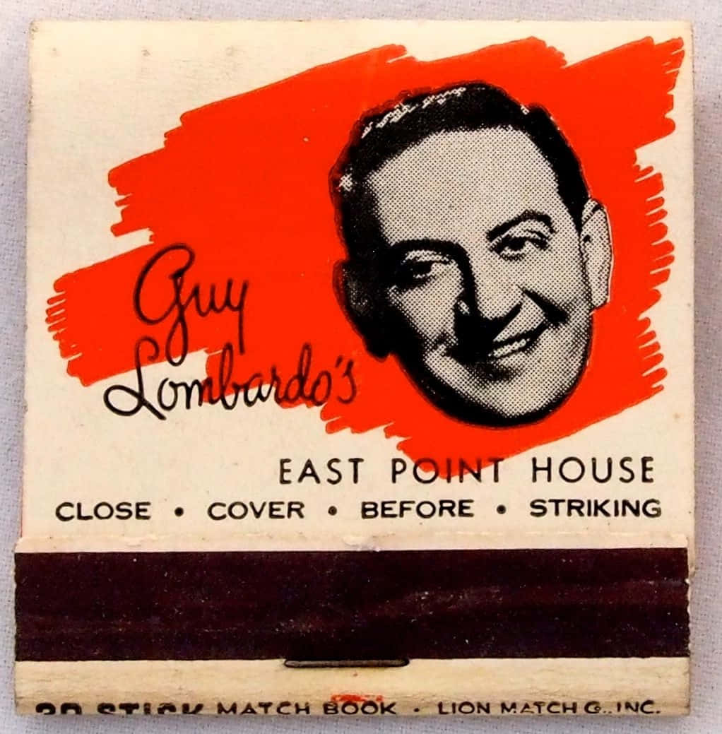 Guy Lombardo, matchbox, halftone portrait, SD Phone Wallpaper